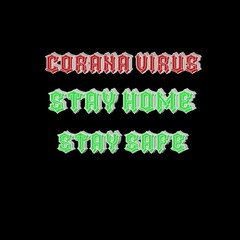 Letter stay home coronavirus colorful 3D abstract background white