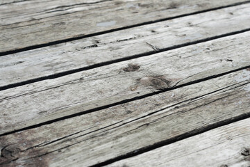 Obraz premium old wooden deck or pier