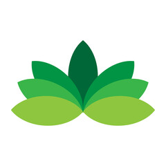 green lotus flower icon logo