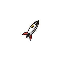Fototapeta premium rocket logo design icon template vector