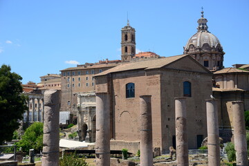 Fototapeta na wymiar ITALY,ROME Via dei Fori Imperiali, view of old Rome