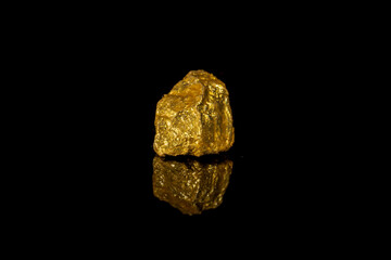 Gold concept, close-up of large gold nuggets