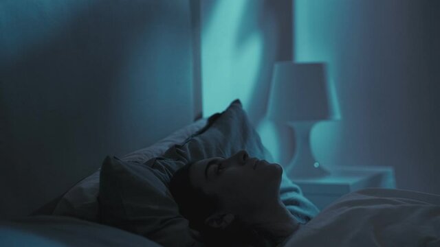 exhausted woman hardworking day tired lady bed
