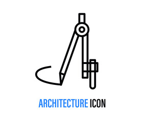 Project tools, pencil and ruler symbol on white background. Construction sign for mobile concept and web design. Vector graphics.
