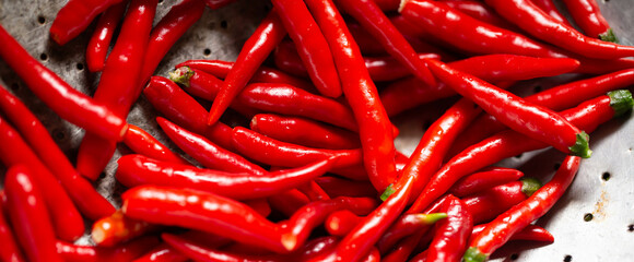 pile of red chili peppers
