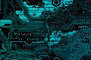 Dark background of silhouettes of the computer motherboards overlay for the design of the company's...