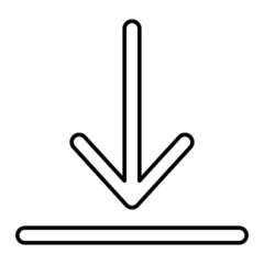 Vector Download Outline Icon Design