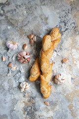 bread on a wooden table
