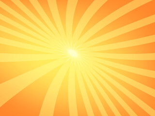 orange and yellow sunlight sunburst sunshine background design for light ray banner, ads, template, product, social media, background wallpaper vector illustration
