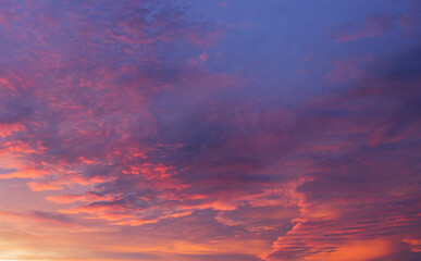 sunset sky with clouds