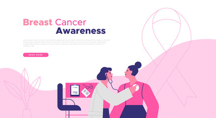 Breast cancer month doctor consultation template