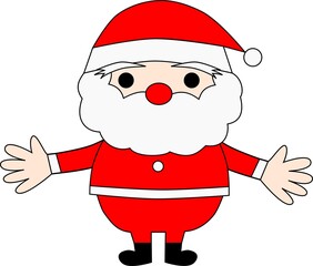 手を広げているサンタクロース　クリスマス素材