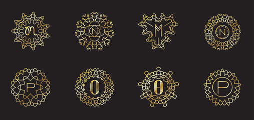 Set of Monogram Design Template. Letter Vector Illustration Premium Elegant Quality. Collection Pack.