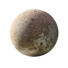 Stone ball isolated on white background