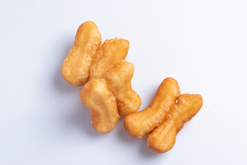 patongo or deep-fried dough on white background