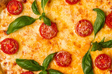 Traditional margarita pizza