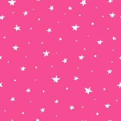 Fototapeta na wymiar Seamless pattern with hand drawn stars.