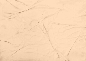 Brown Glue, Wrinkled and Crumpled Paper Texture