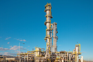 Fototapeta premium View of a gas refinery plant.