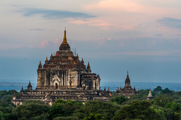 Fototapeta na wymiar Myanmar (ex Birmanie). Bagan, Mandalay region. Ananda temple in a plain of Bagan
