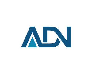 ADN initial logo design template