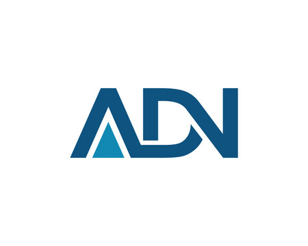 ADN initial logo design template