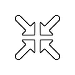 Scale linear icon. Arrows. Thin line customizable illustration. Contour symbol. Vector isolated outline drawing. Editable stroke