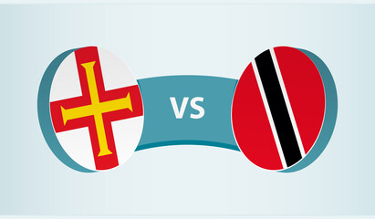 Guernsey versus Trinidad and Tobago, team sports competition concept.