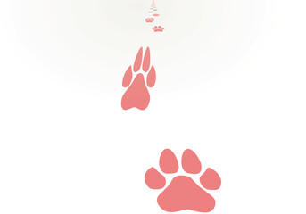 Dog foot print. vector illustration