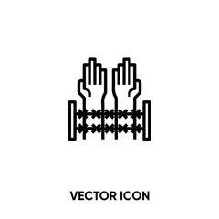 Refugee vector icon. Modern, simple flat vector illustration for website or mobile app.Immigration or migrant symbol, logo illustration. Pixel perfect vector graphics	