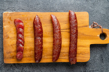 Lap cheong or chinese sausage are dried pork sausages that look and feel like pepperoni but are much sweeter. In southwestern China, sausages are flavored with salt, red pepper and wild pepper.