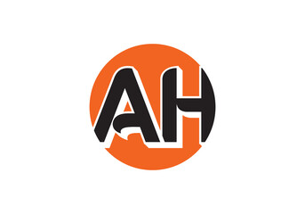 this is a creative AH latter icon design