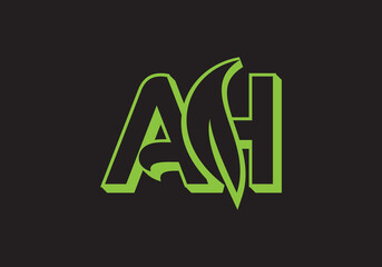 this is a creative AH latter icon design