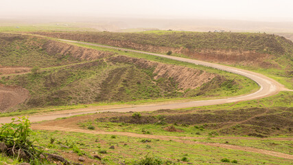 Fototapeta na wymiar Green Landscape in salalah, oman