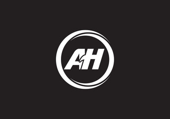 this is a creative AH latter icon design