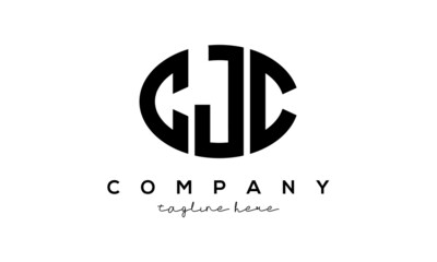 CJC three Letters creative circle logo design
