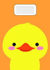 Notebook cover Composition book template Cover Duck
