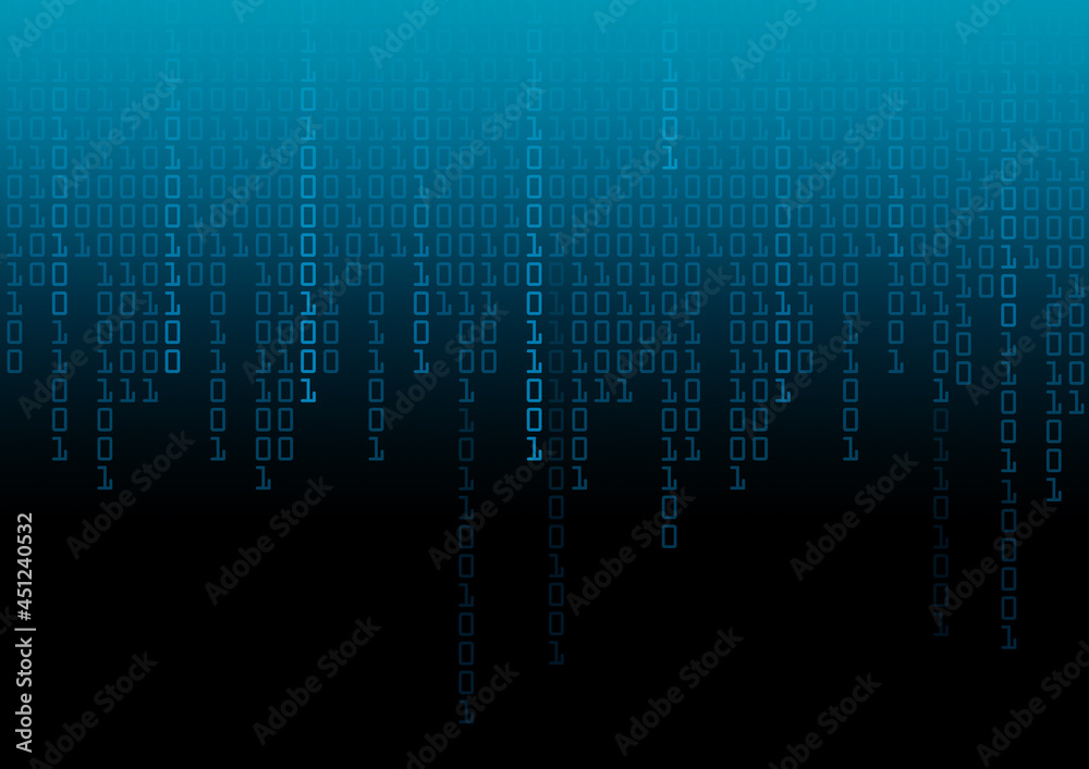 Wall mural binary code background