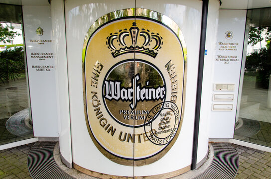 Warstein, Germany - August 15, 2021: Administrative center of the Warsteiner Brewery