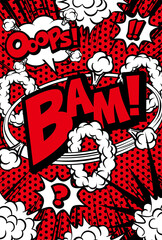 コミック風の吹き出し背景素材