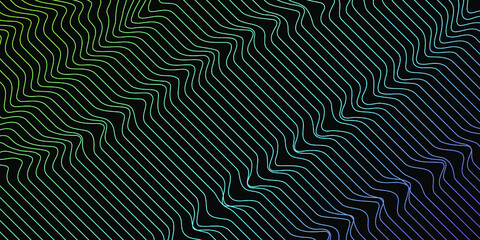Abstract multicolor gradient striped mesh background. Geometric pattern with visual distortion effect. Optical illusion. Op art vector.