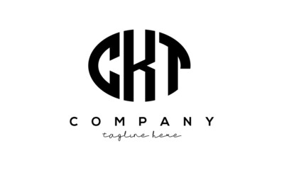 CKT three Letters creative circle logo design