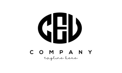 CEU three Letters creative circle logo design