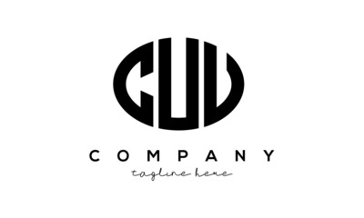 CUU three Letters creative circle logo design