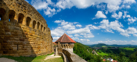 Die Burgruine Hohenrechberg in der Nähe von Schwäbisch Gmünd, Baden-Württemberg