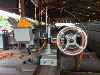 Close-up a Submerged Arc Welding Machine in workshop.