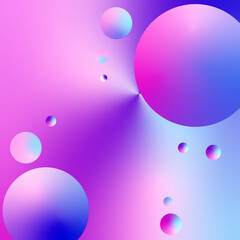 abstract background in blue and purple tones and circles