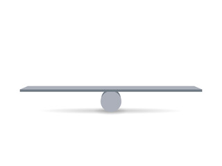Empty balanced seesaw icon. Clipart image isolated on white background