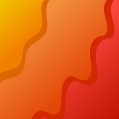 abstract background in bright red and orange color with parallel waves