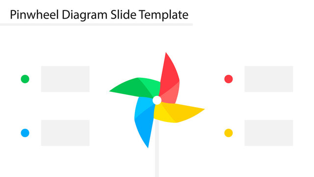 Pinwheel Diagram Slide Template. Clipart image